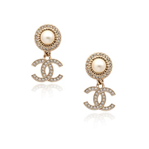 white gold chanel earrings cc|genuine chanel earrings.